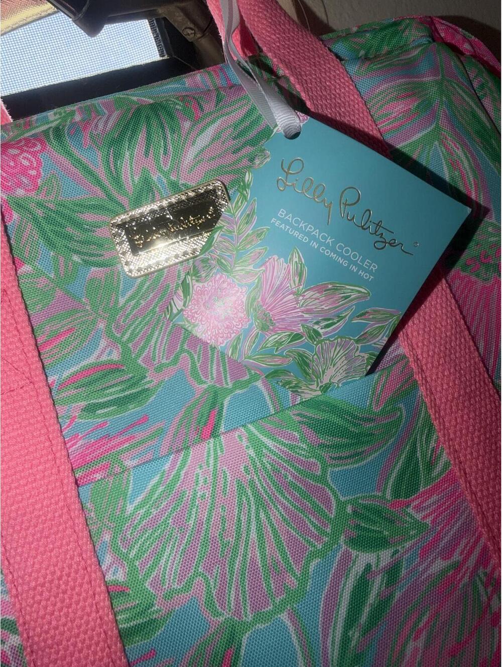 NWT Lilly Pulitzer Backpack Cooler Best Fishes - Picture 2 of 9